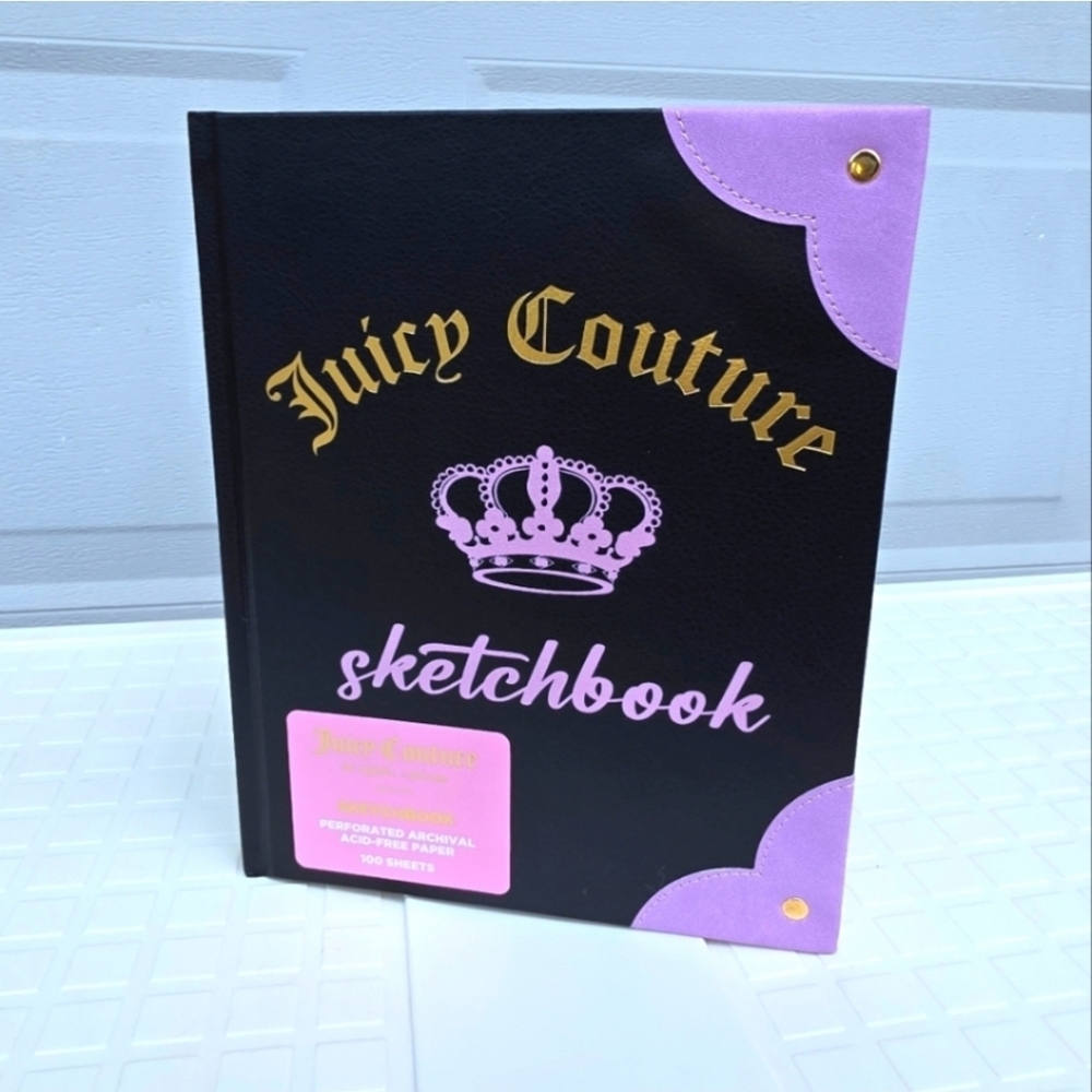 Juicy Couture Black and Lavender Sketchbook